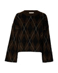Slwlulu Brushed Argyle Knit O-Neck Noos