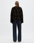 Slwlulu Brushed Argyle Knit O-Neck Noos