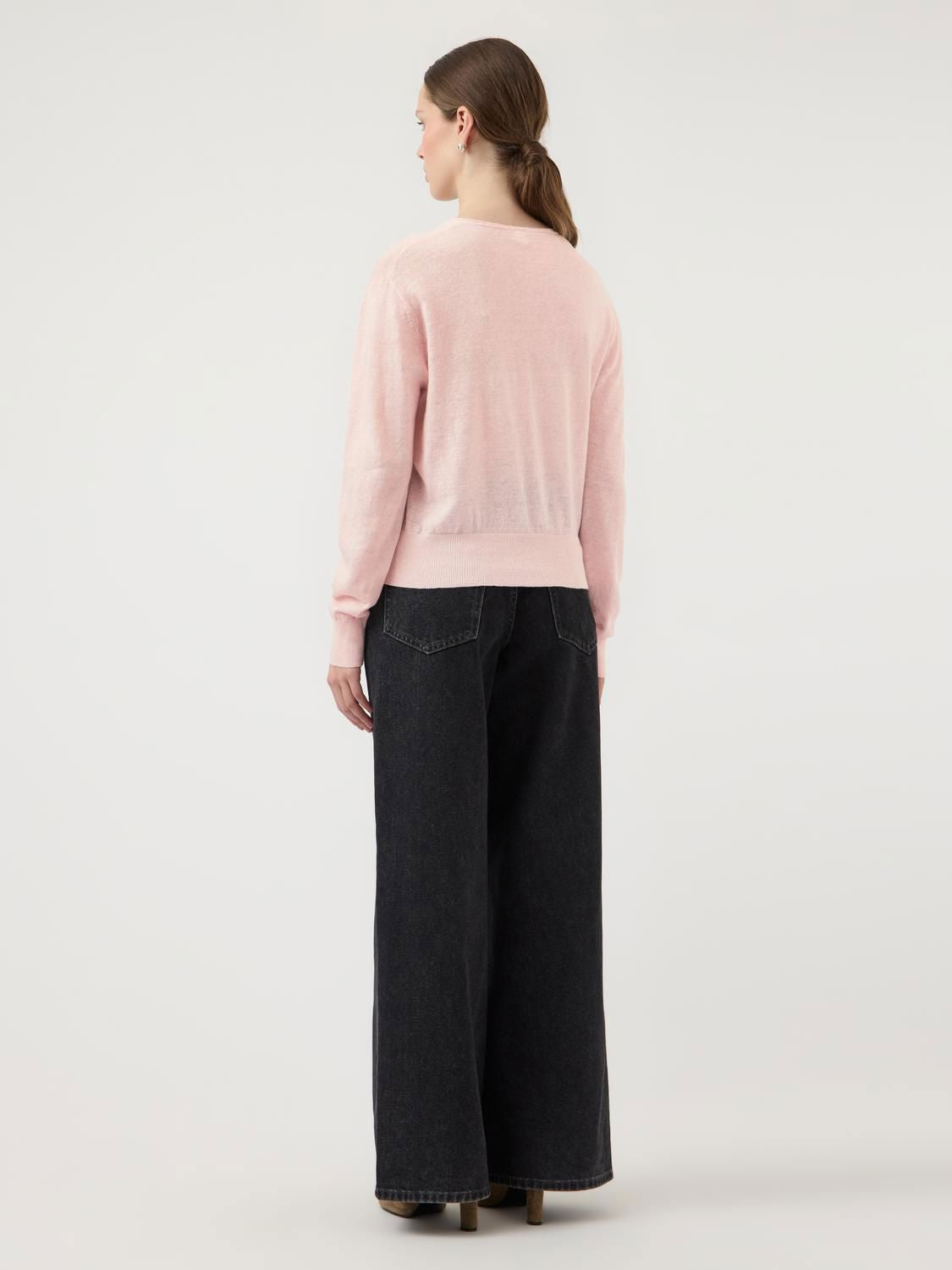Yaslinnea Ls Knit Linen Cardigan