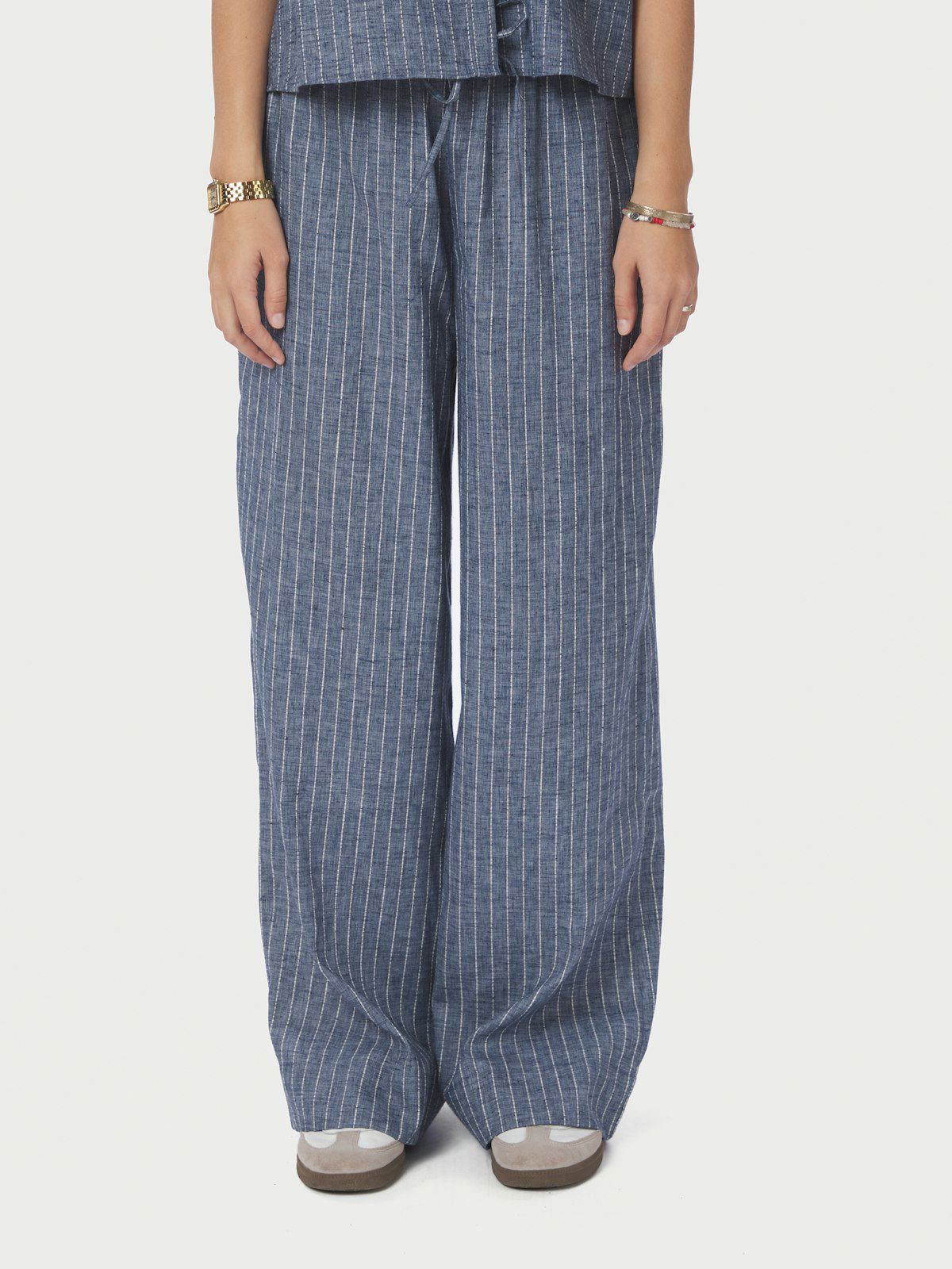 Heifa Emb Stripe Pants