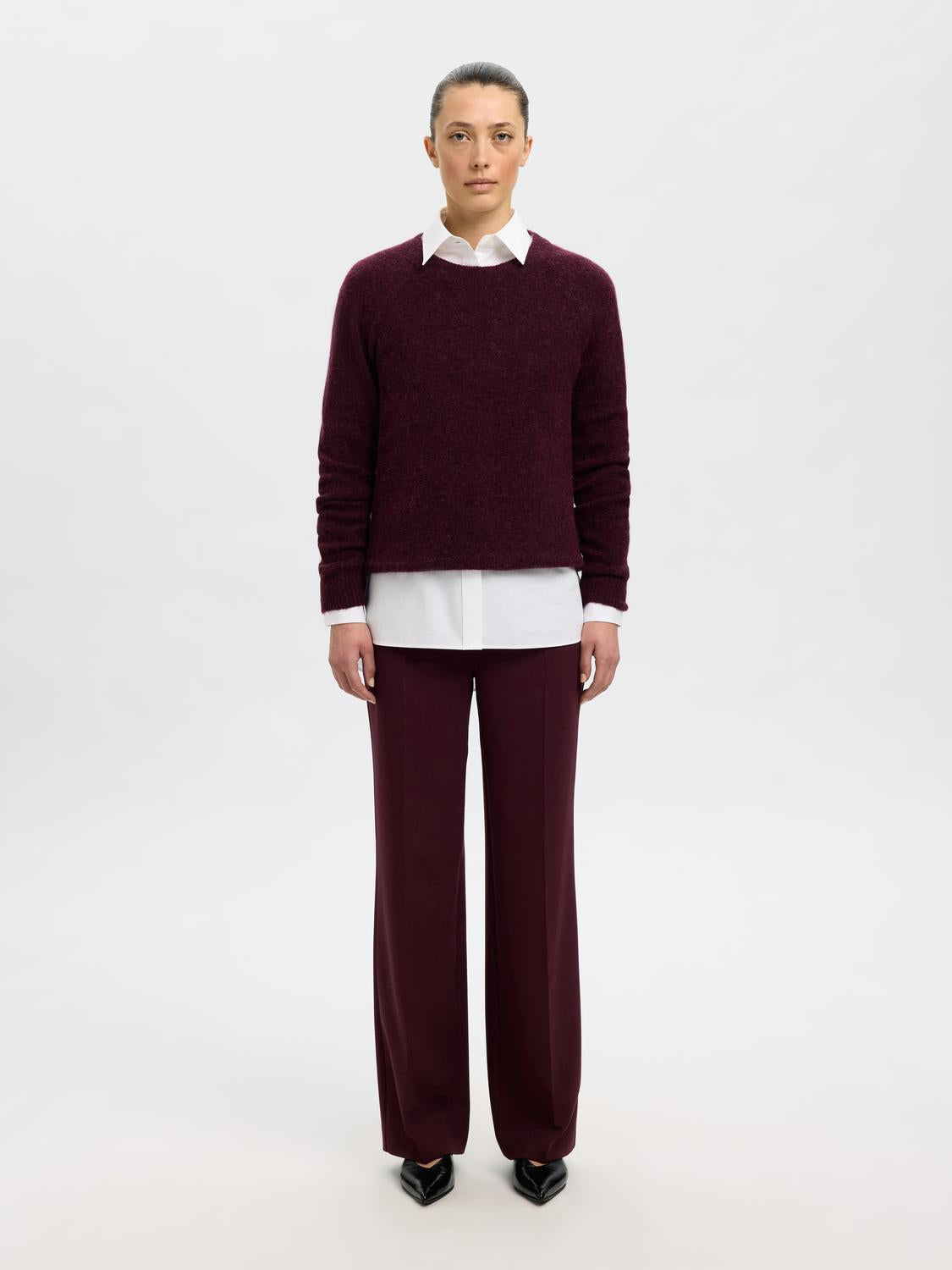 Slflulu Ls Knit O-Neck Noos