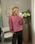 Astrida Soft Stripe Stone Blouse
