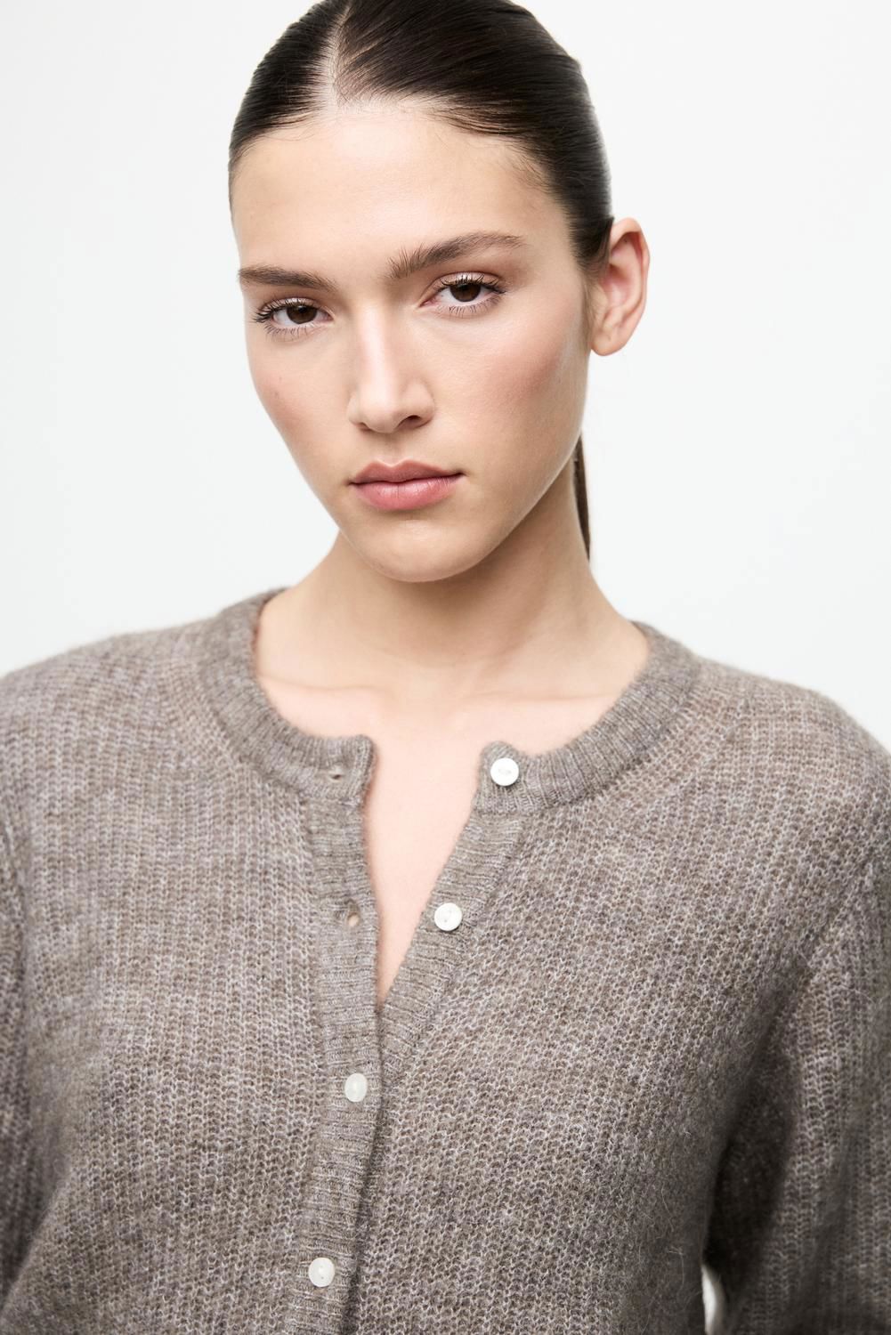 Vilory O-Neck L/s Knit Cardigan-Noos