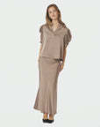 Vicky Heavy Sateen Skirt