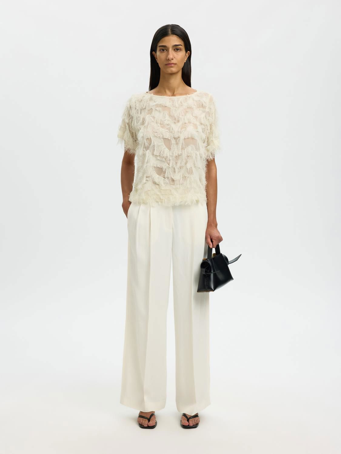 Slfmyline Ss Boat Neck Top B