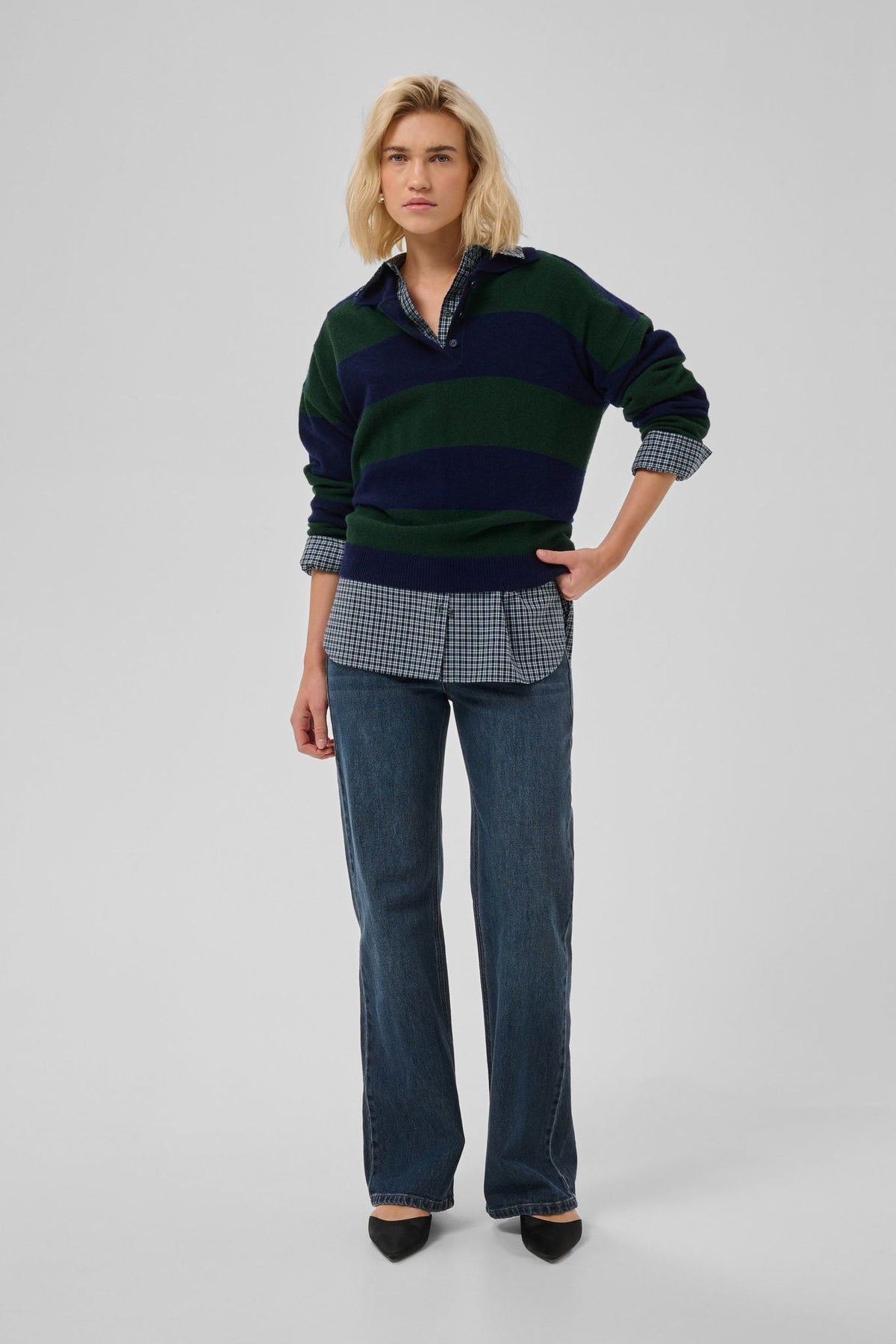Mwjola Knit Polo Pullover