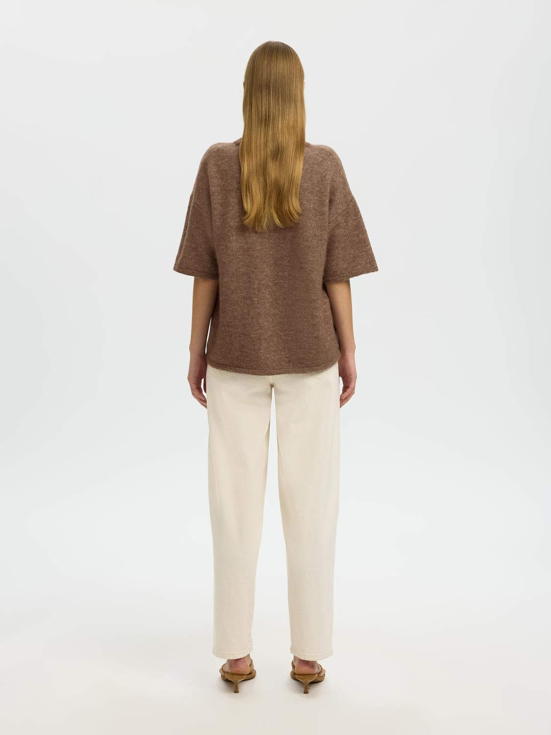 Slflulu 2/4 Knit O-Neck Noos