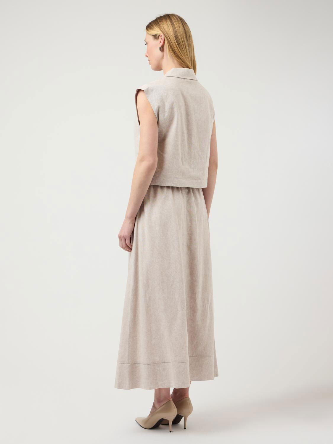 Yasusuma Hw Linen Blend Long Skirt