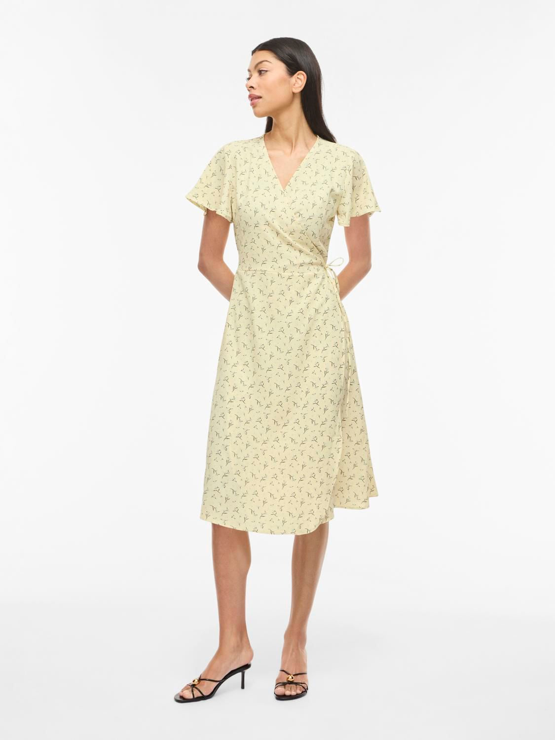 Vilovie S/s Wrap Midi Dress - Noos