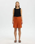Slflinna Hw Linen String Shorts B