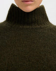 Slfgabriella Ls Knit High Neck Noos