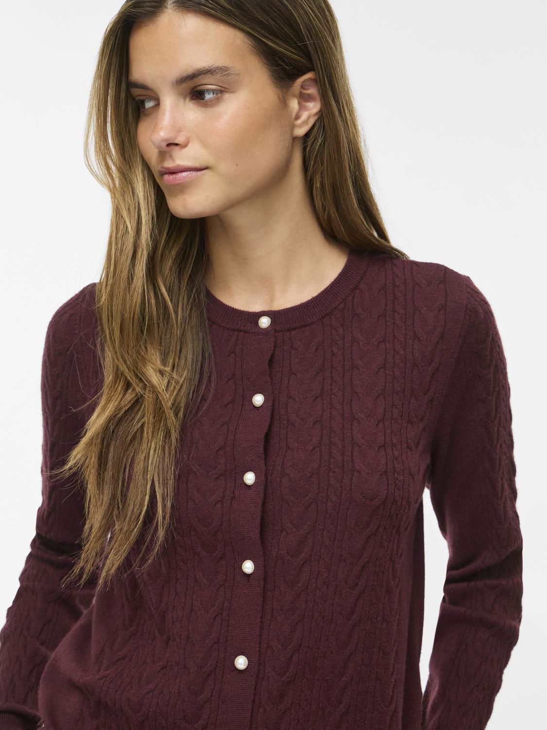 Vikerry Cable L/s Knit Cardigan-Noos