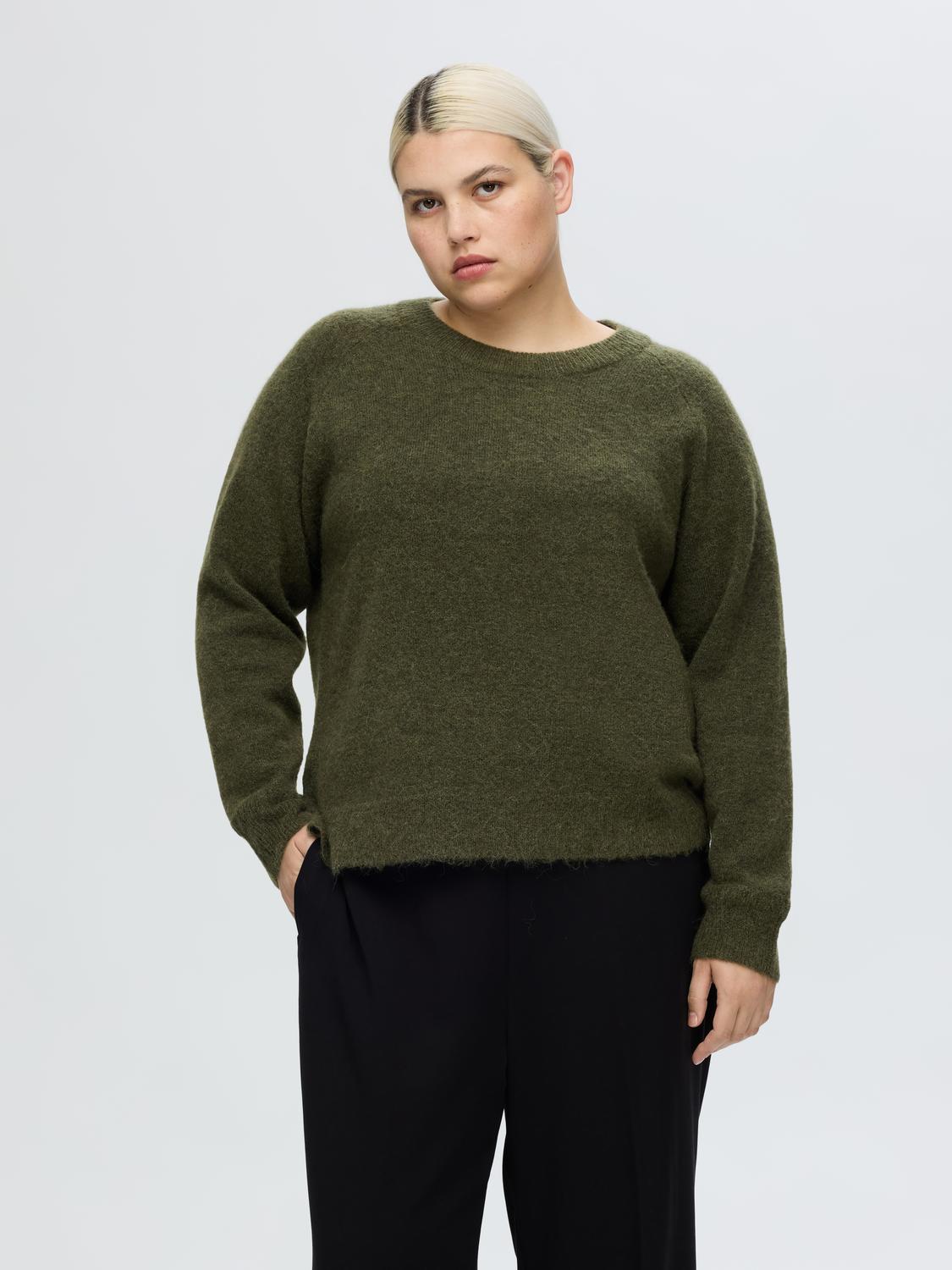 Slflulu Ls Knit O-Neck Noos