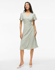 Vilovie S/s Wrap Midi Dress - Noos