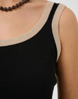 Kalizza Contrast Knit Top