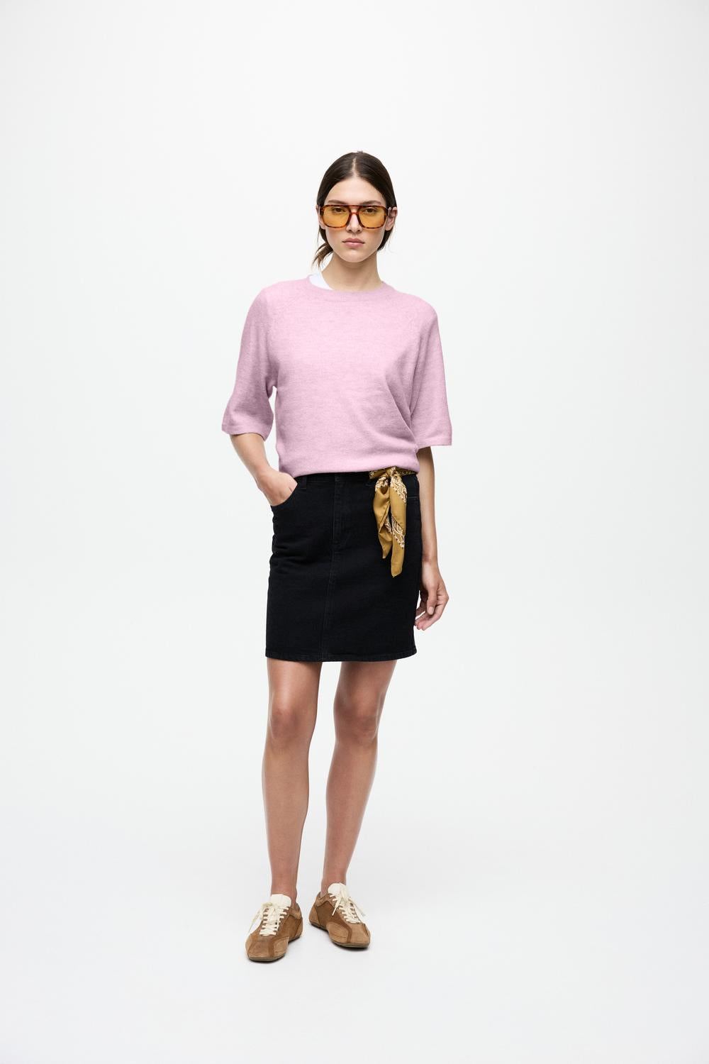 Viliga 2/4 O-Neck Knit Top - Noos