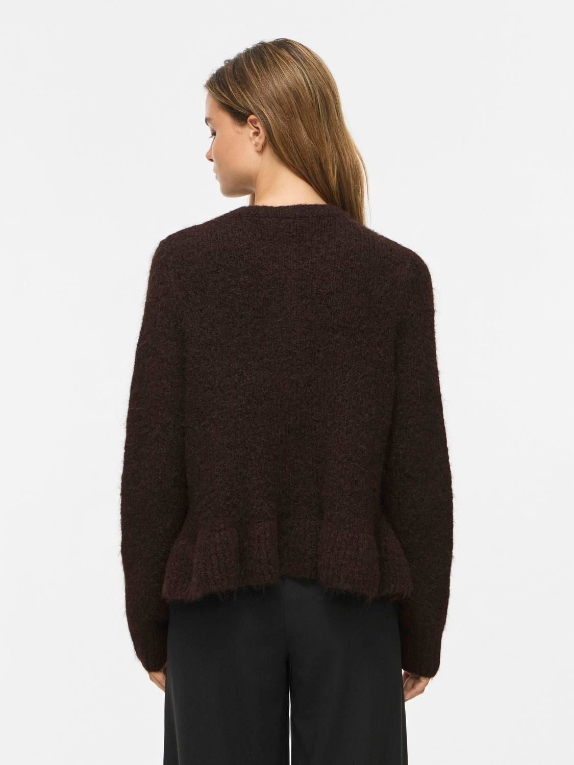 Vibows L/s Flounce Knit Cardigan-Noos