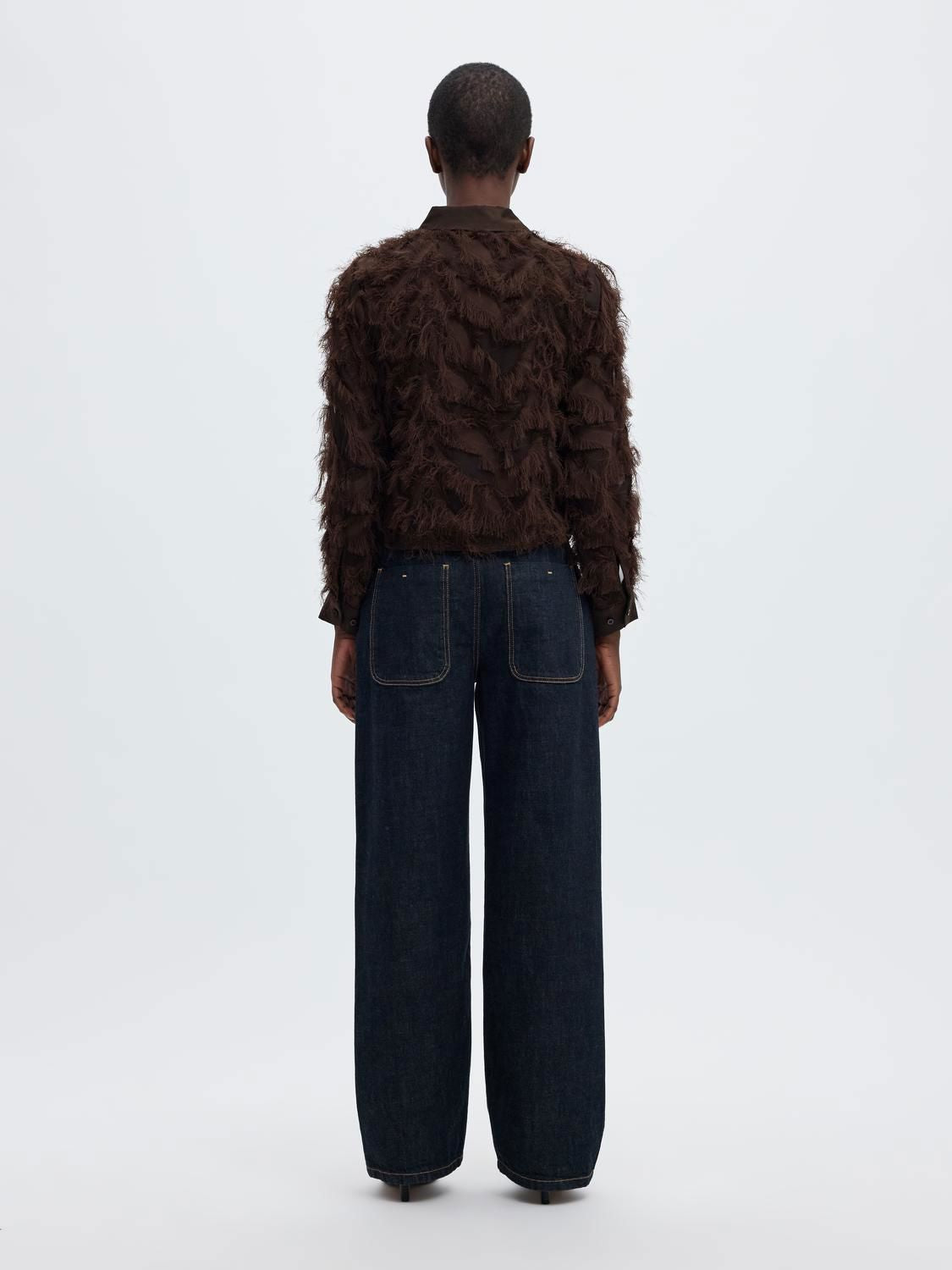 Slwmyline Ls Fluffy Cropped Shirt B