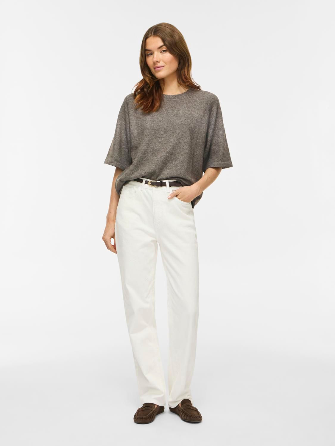 Viliga 2/4 O-Neck Knit Top - Noos