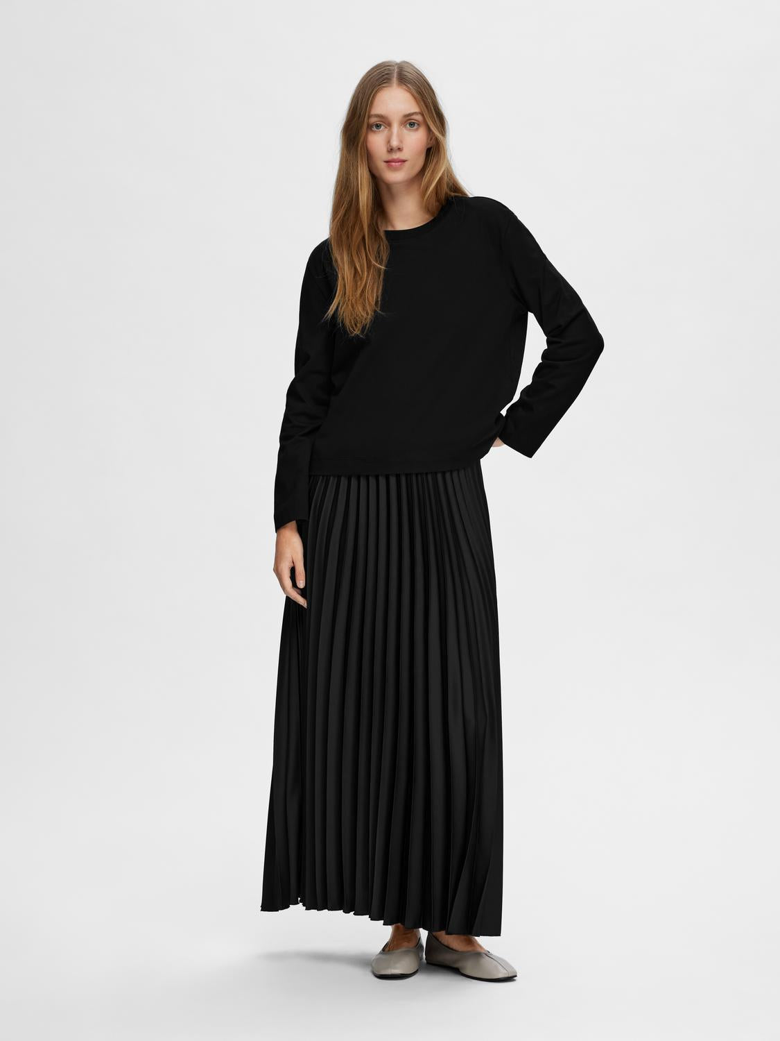 Slfessential Ls Boxy Tee Noos