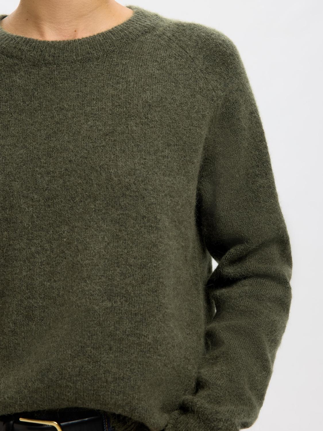 Slflulu Ls Knit O-Neck Noos