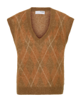 Slflulu Brushed Argyle Knit Vest