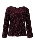 Vifaith Boat Neck L/s Sequin Top/2