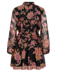 Vipraya O-Neck Ls Printed Short Dress/ln