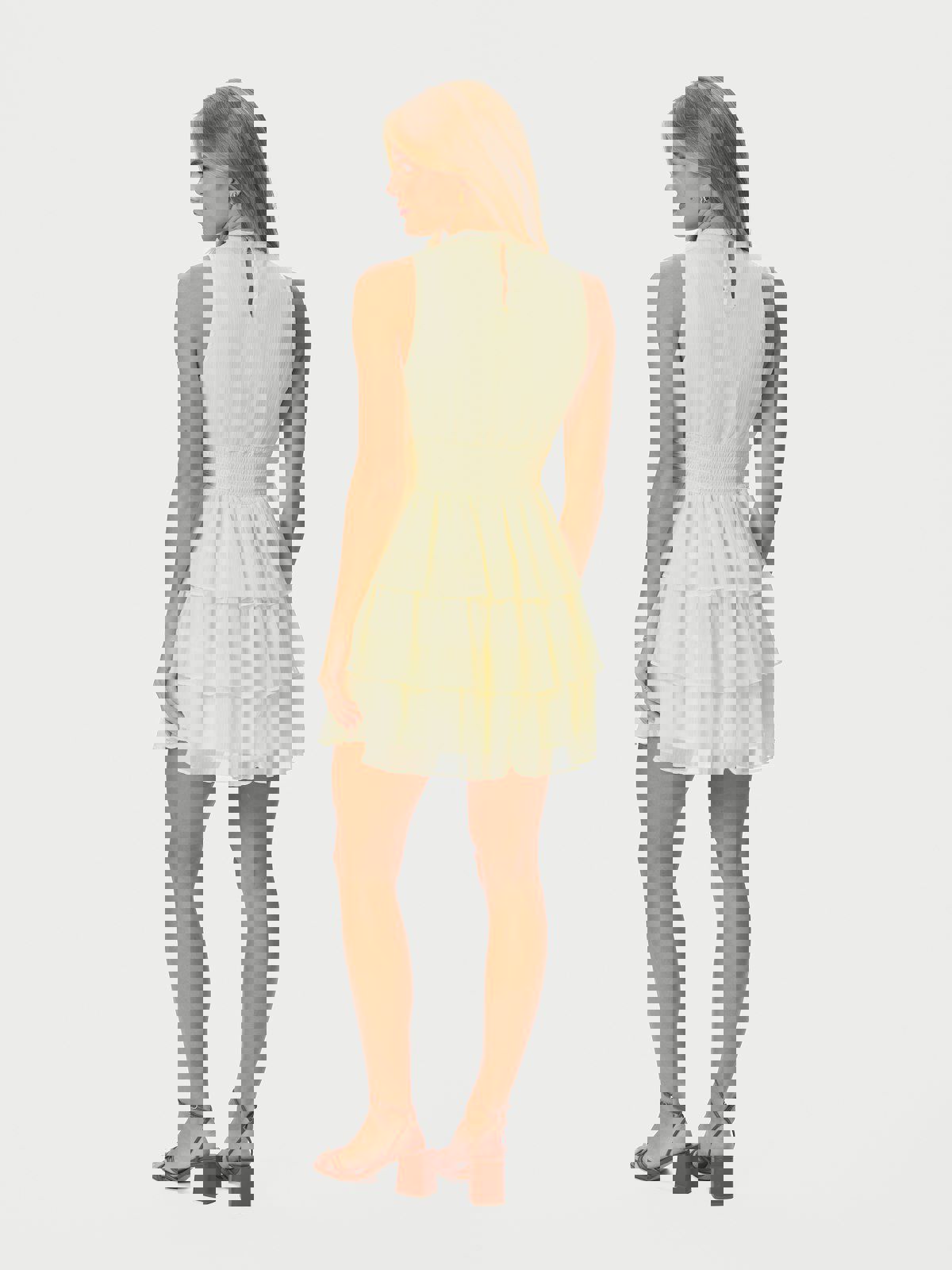 May Solid Chiffon Dress