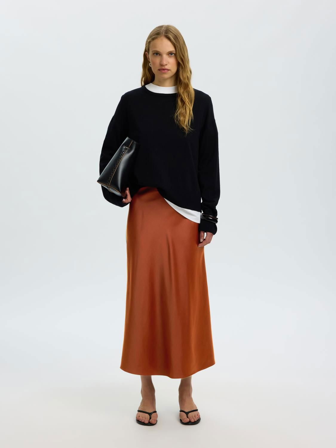 Slwlena Hw Midi Skirt Noos