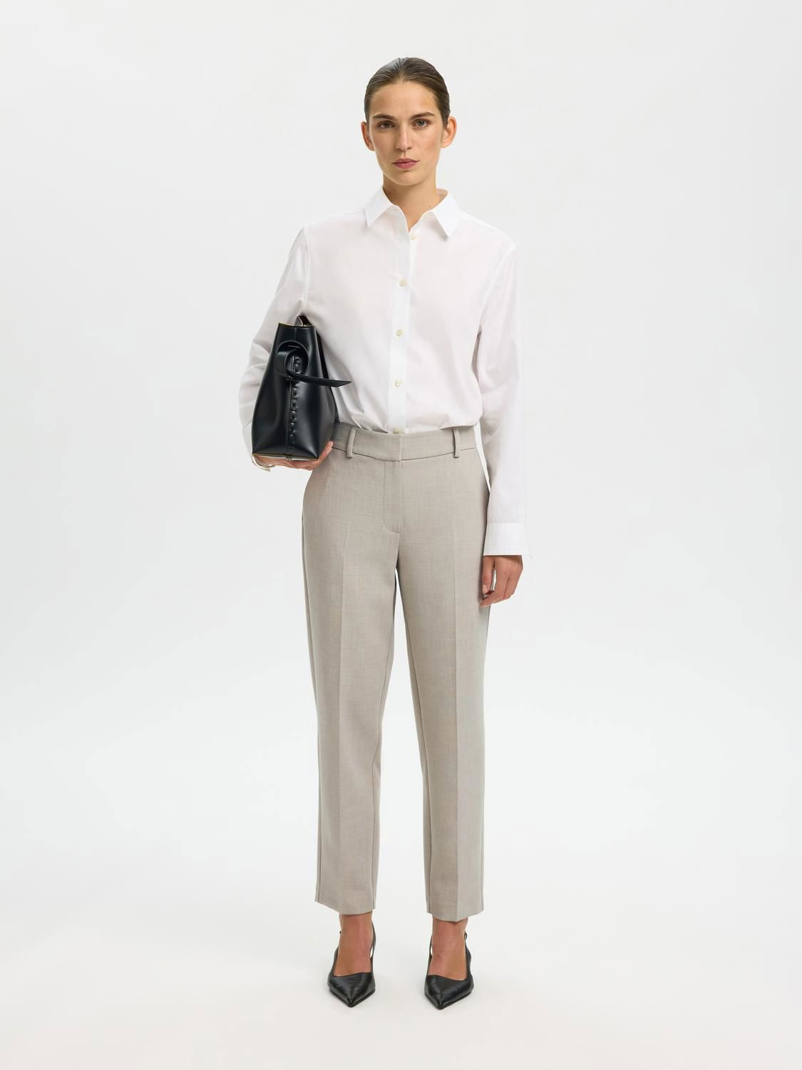 Slwrita-Ria Mw Cropped Pant Mel Noos