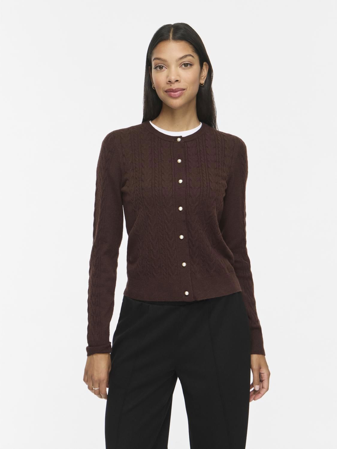 Vikerry Cable L/s Knit Cardigan-Noos