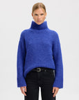 Slfgabriella Ls Knit High Neck Noos
