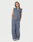 Heifa Emb Stripe Pants