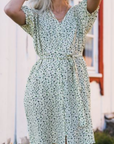 Rausastrid 2/4 V Shirt Dress Aop