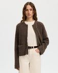 Slfsia Ras Ls Knit Short Cardigan