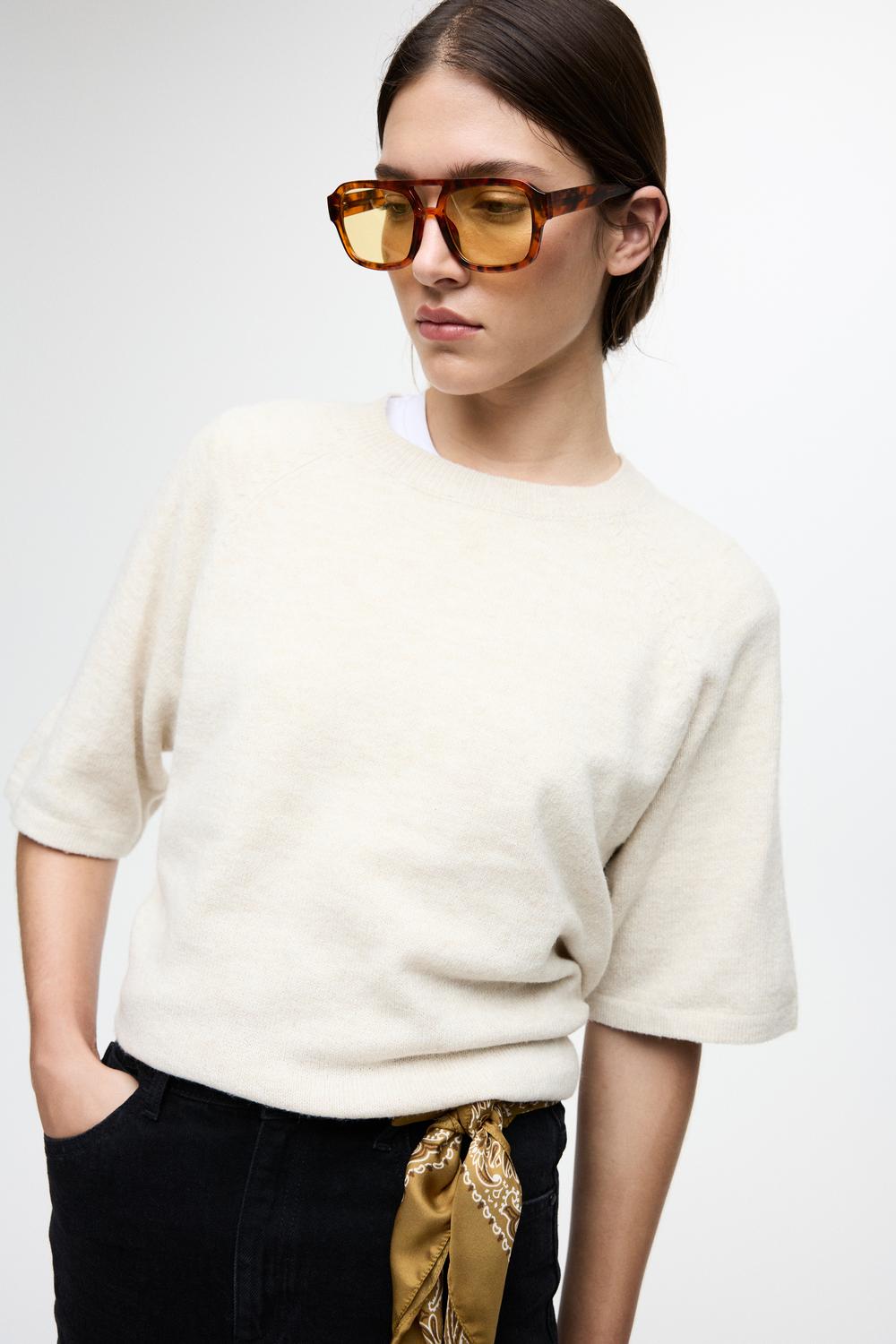 Viliga 2/4 O-Neck Knit Top - Noos