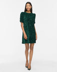 Vibelieve O-Neck Puff Short Dress/ka