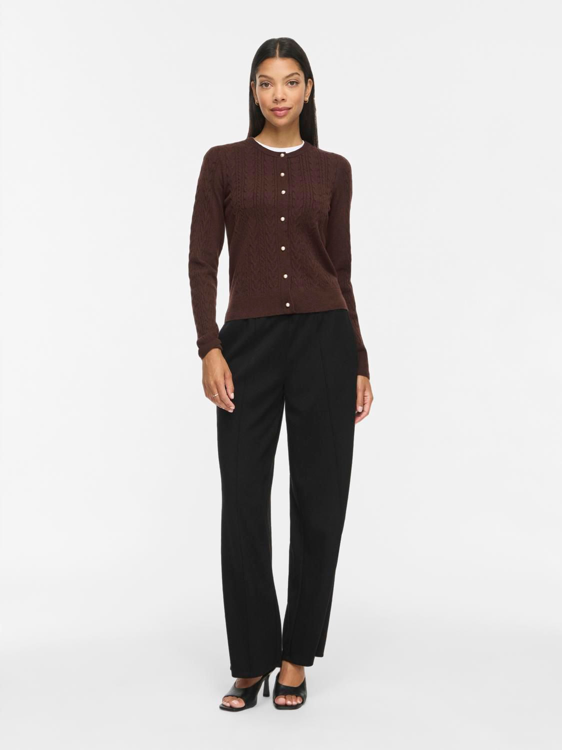 Vikerry Cable L/s Knit Cardigan-Noos