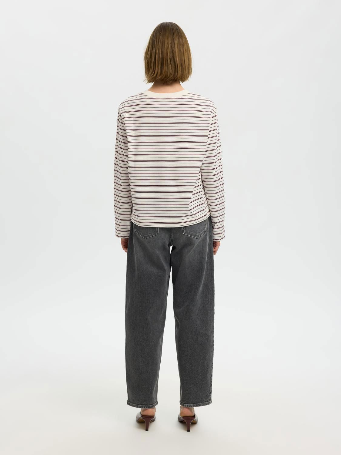 Slwessential Ls Striped Boxy Tee Noos